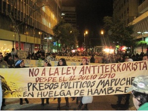 Corteo a Santiago: No alla legge Antiterrorista