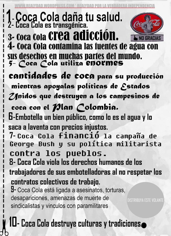 Resultado de imagen de Coca-Cola y Pepsi: Depredadoras de Agua