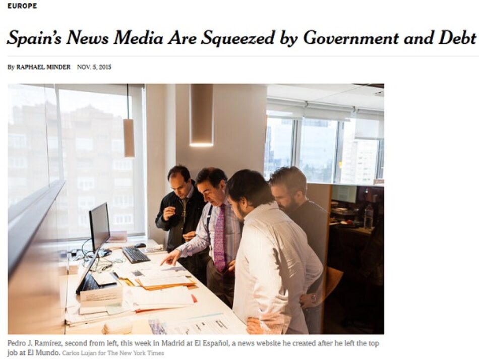 El País rompe con el New York Times tras la publicación de un artículo crítico: “los medios españoles son presionados por el gobierno y la deuda”