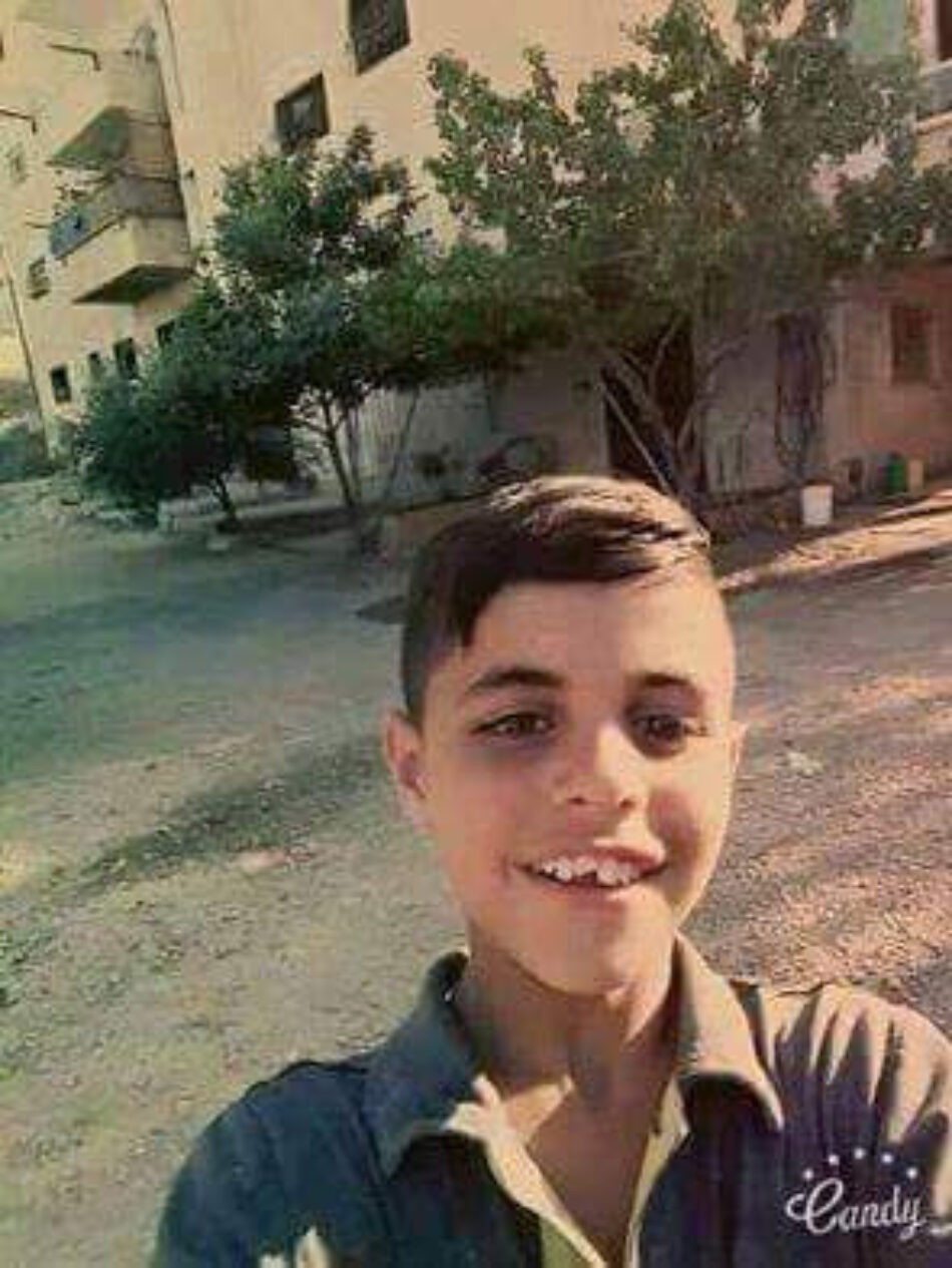 Otro niño Palestino asesinado por soldados israelíes