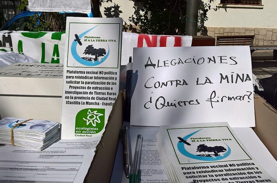 Sí a la Tierra Viva pide que no se utilicen las vacaciones para abrir el procedimiento de evaluación ambiental de los proyectos mineros de tierras raras en Castilla-La Mancha