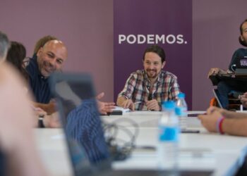 Pablo Iglesias, con los secretarios generales autonómicos: «Somos la fuerza política con más futuro de España»