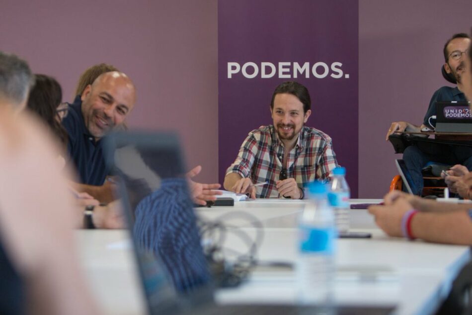 Pablo Iglesias, con los secretarios generales autonómicos: «Somos la fuerza política con más futuro de España»