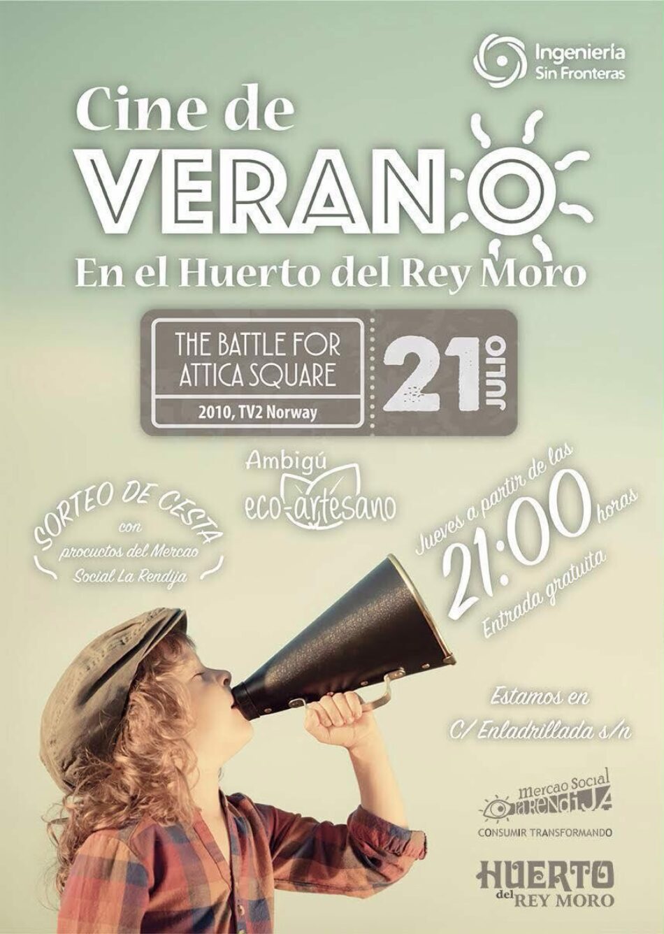 Risas Solidarias participa en el Cine de Verano en el Huerto del Rey Moro (Sevilla) este jueves