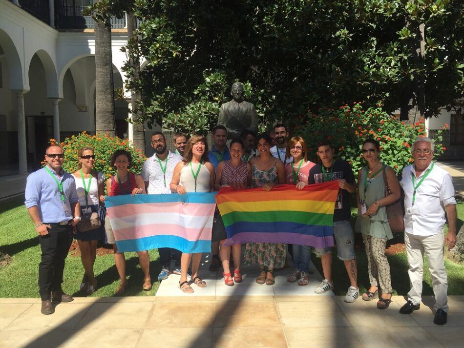 Siete asociaciones registran en el Parlamento la primera ley integral LGTBI de Andalucía
