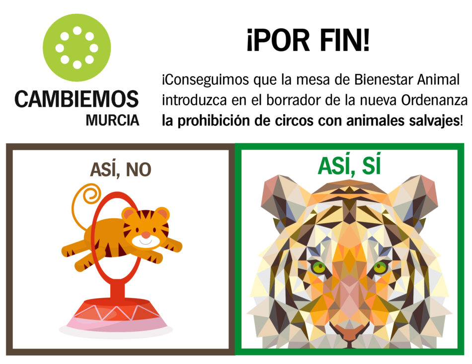 Cambiemos considera un «primer paso» la prohibición de circos con animales no domésticos en Murcia