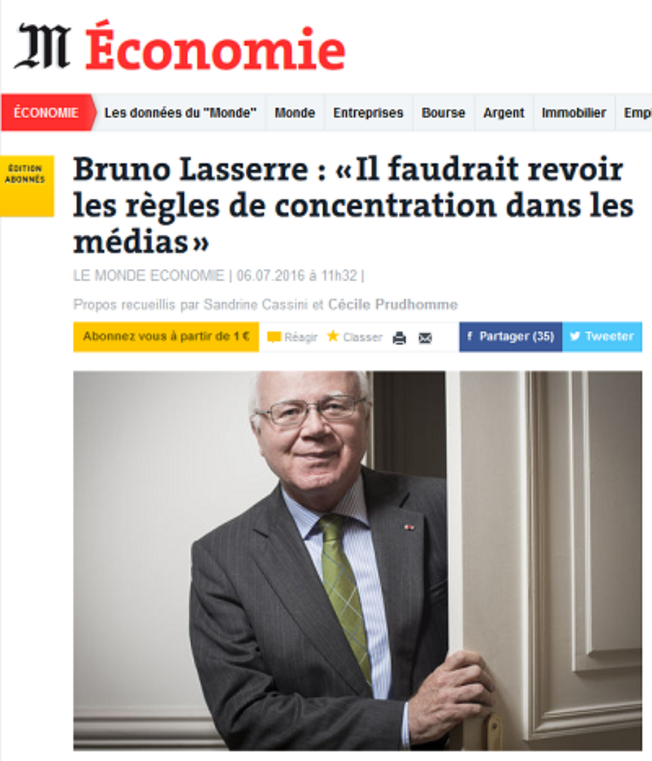 La Autoridad de la Competencia en Francia considera que “se deben revisar las normas de concentración en los medios de comunicación” para favorecer el pluralismo