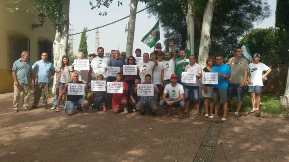 Asamblea del SAT en Arquillos sobre la finca Calderón, 10 años trabajada por jornaleros del Sindicato, ahora a subasta por la CHG