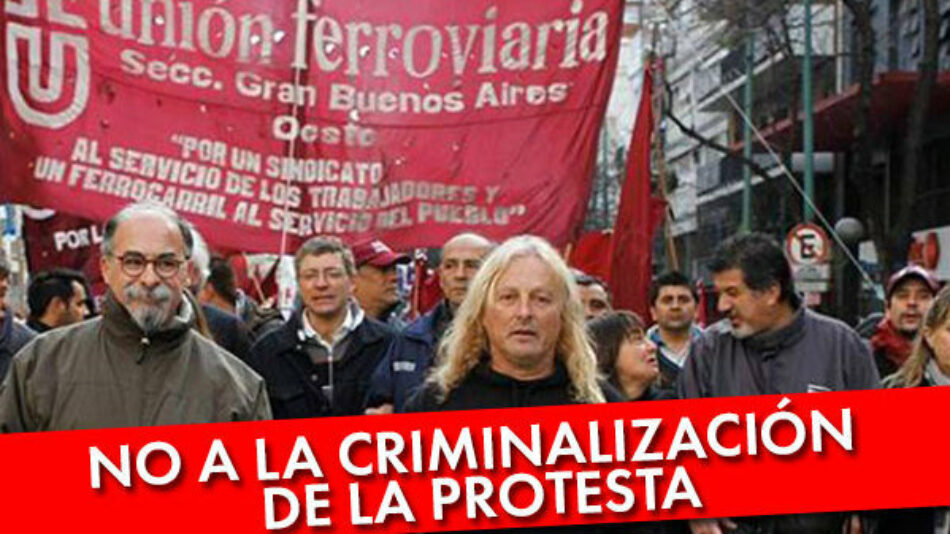 Campaña de solidaridad con ferroviarios argentinos criminalizados por hacer huelga