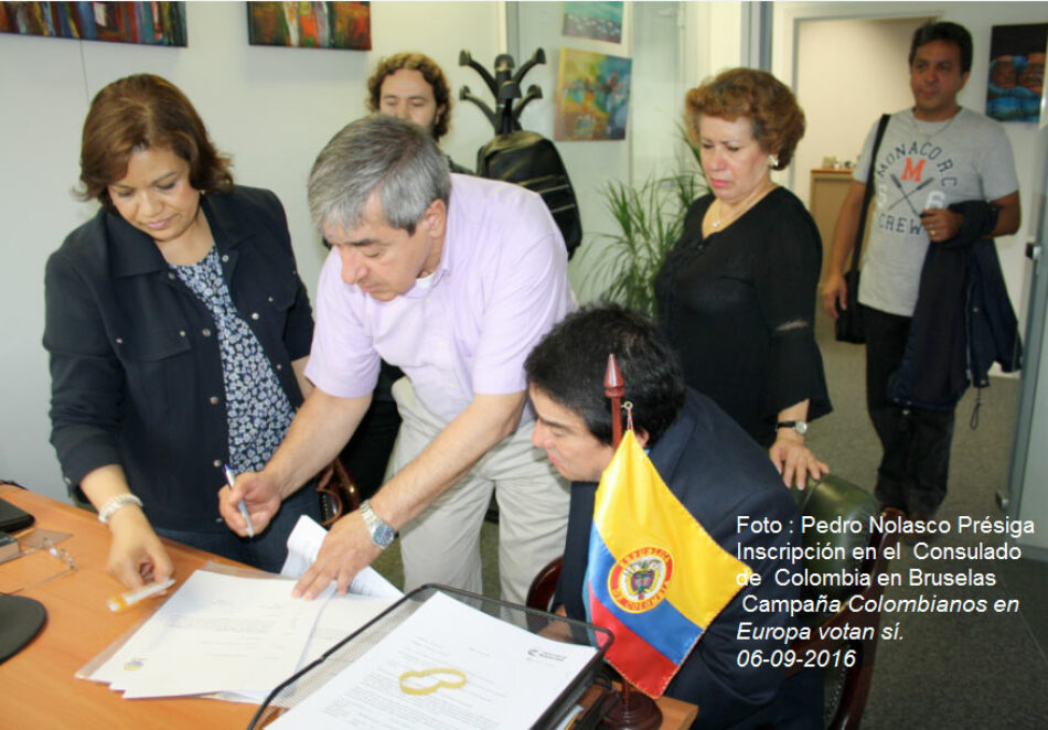 Comité Colombianos en Europa «Votan Si», fue inscrito en Consulado colombiano en Bélgica