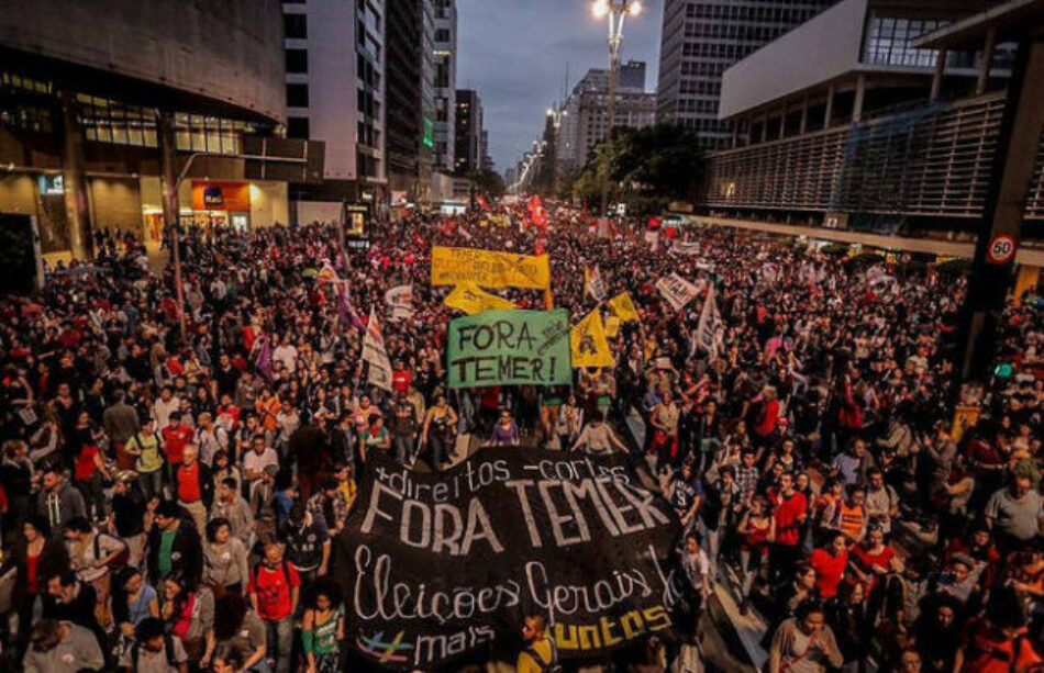 Brasil: Protesta contra Temer reúne más de cien mil personas en São Paulo