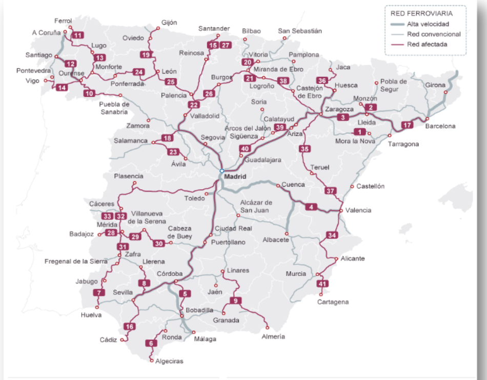 SFF-CGT denuncia la falta de inversión en el ferrocarril convencional