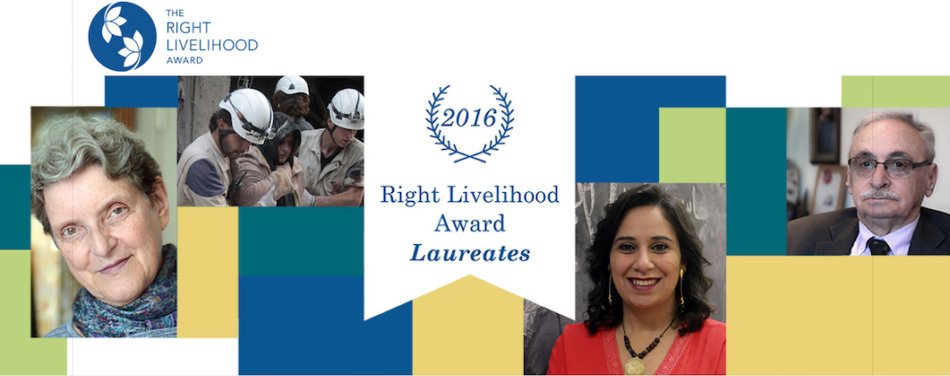 Premios Right Livelihood 2016 defienden valores y derechos humanos fundamentales frente a la guerra y la represión