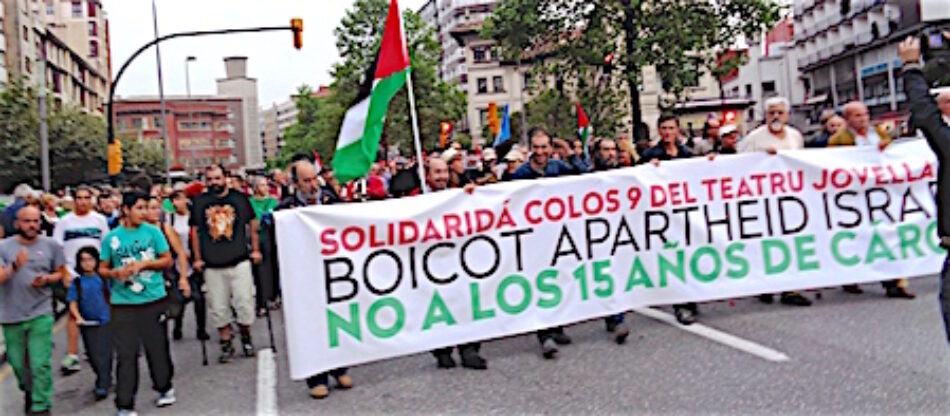 Manifestación solidaria con los 9 del Jovellanos