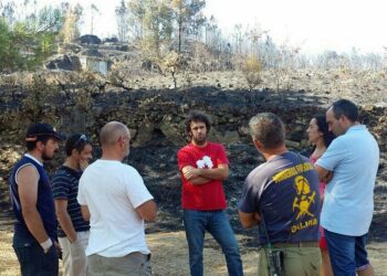 David Rodríguez visita as zonas de Ourense máis afectadas polos incendios dos últimos días