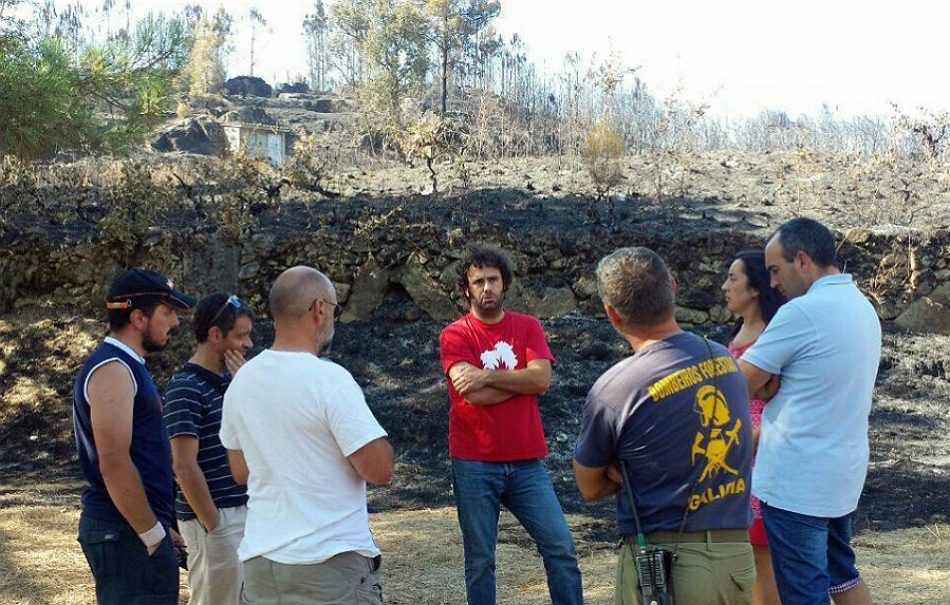 David Rodríguez visita as zonas de Ourense máis afectadas polos incendios dos últimos días