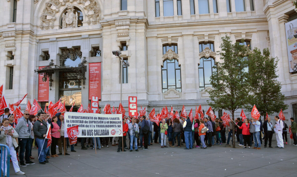 Protestan frente al Ayuntamiento de Madrid por la sanción a los trabajadores de Hotel Princesa