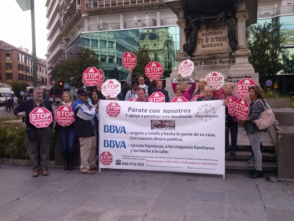 Stop Desahucios Granada exige a BBVA la inmediata paralización de un desahucio