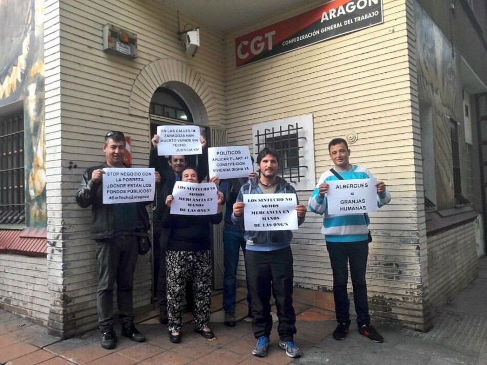 Los colectivos sociales exigen derechos para los sin techo de Zaragoza