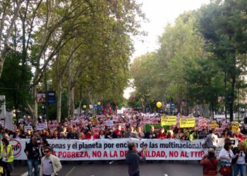 La izquierda muestra músculo en las movilizaciones contra el TTIP y el CETA