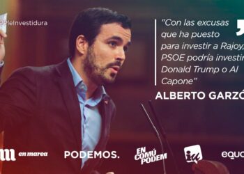 Garzón responsabiliza al PSOE de «Felipe González y Susana Díaz» de «blanquear toda la política del PP» con una abstención que es un «fraude electoral a sus votantes»