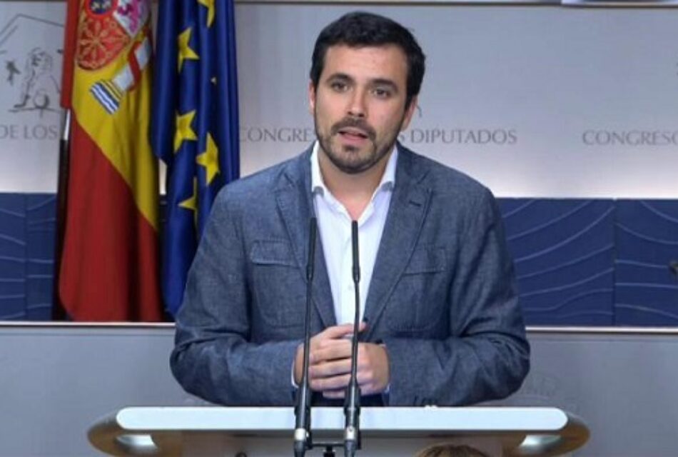 Alberto Garzón: «cuando Rajoy vuelva a la presidencia amenazará cada semana a PSOE y C´s con nuevas elecciones para que acepten sus medidas»