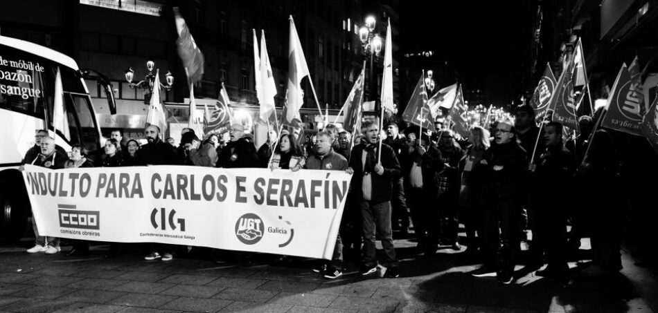 As veciñas e veciños de Vigo non abandonan a loita: «Carlos, Serafín ¡Indulto xa!»