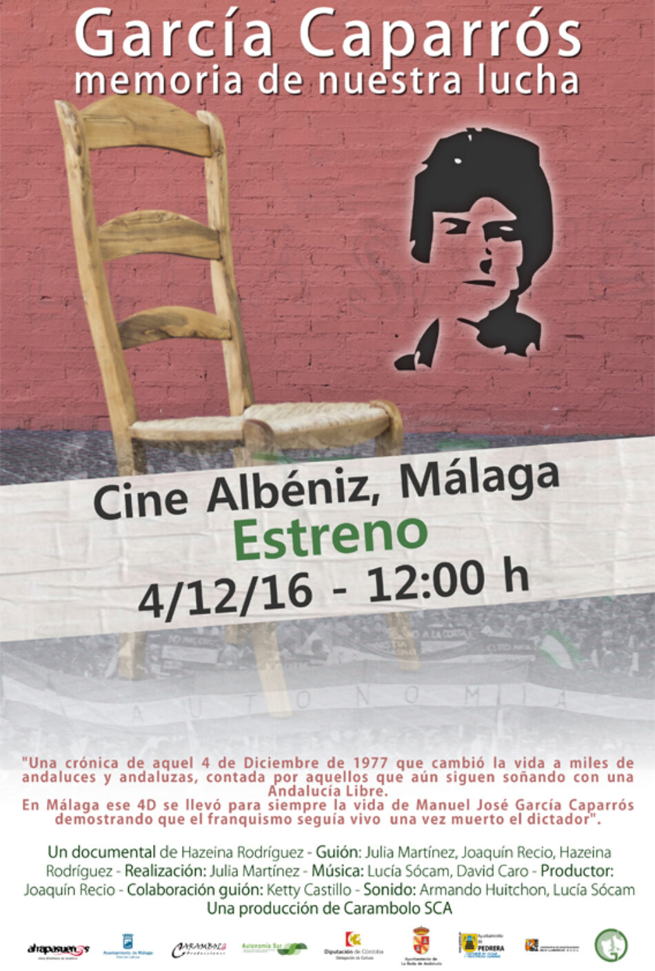 El documental «García Caparrós, memoria de nuestra luca» se estrena en Málaga el 4 de diciembre