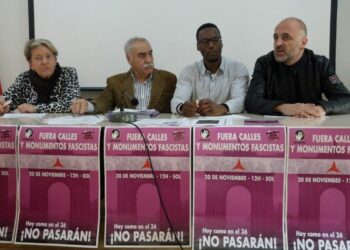 Numerosas organizaciones sociales exigen al ayuntamiento «la eliminación de la ciudad de Madrid de todas las calles, monumentos, placas o cualquier otro vestigio de significación franquista que sean de su competencia»