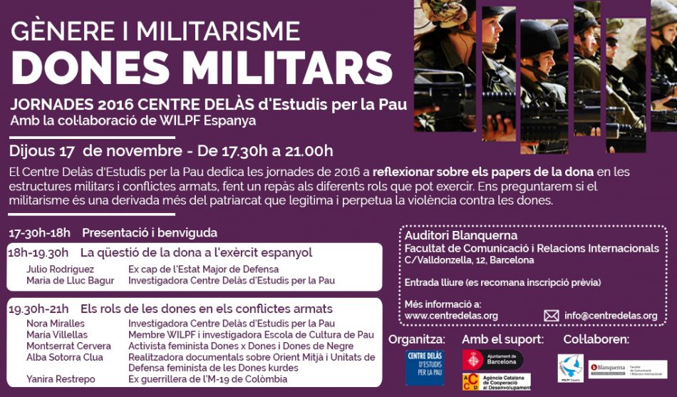 Jornades Dones militars: Pau, gènere i militarisme