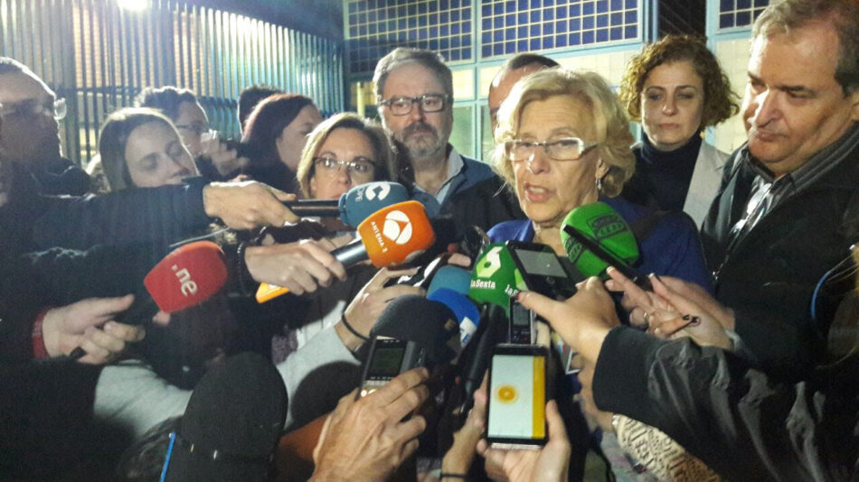 Manuela Carmena hoy tras su visita al CIE » «No tiene sentido tener privadas de libertad a personas que no han cometido ningún delito»