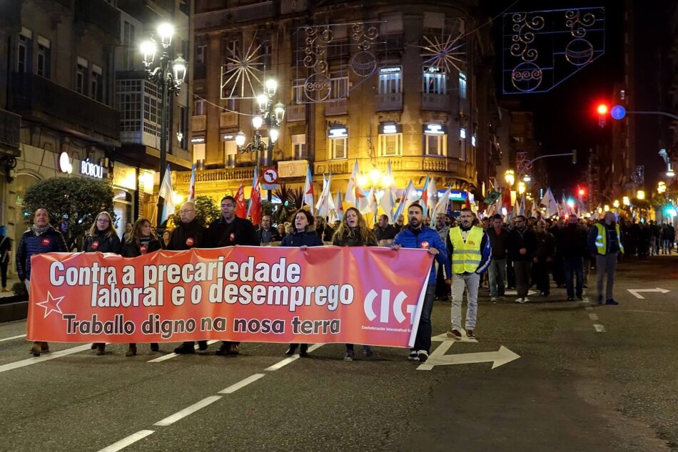 Manifestación da CIG en prol do emprego en Vigo