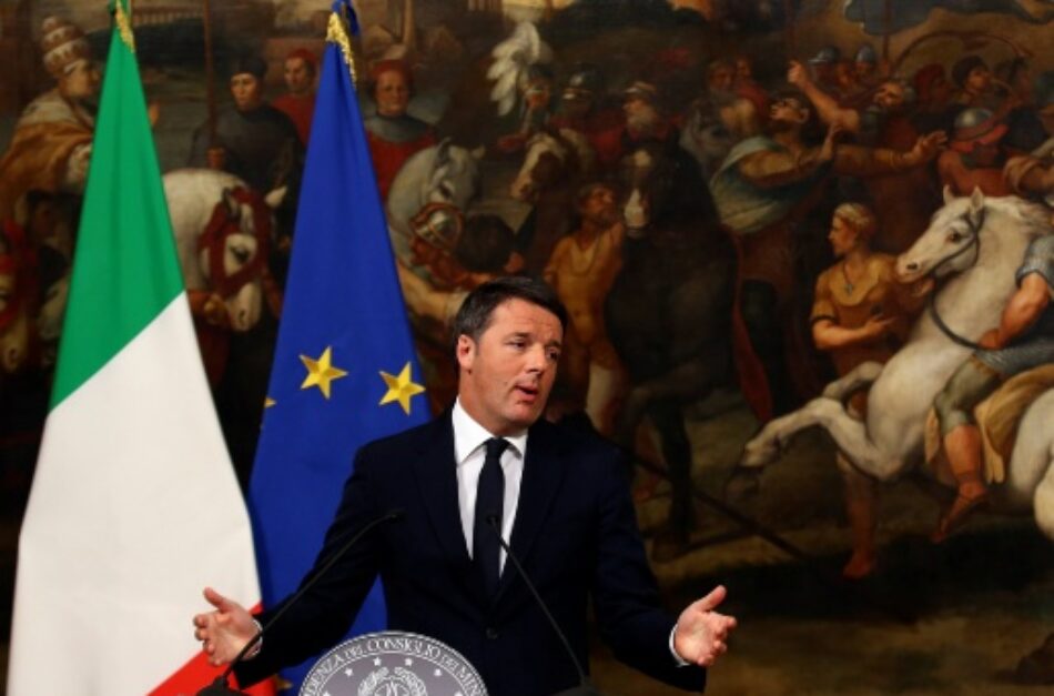 Primer Ministro italiano, Matteo Renzi, renuncia luego de perder el Referéndum