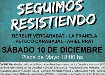 Jornada nacional de lucha por los Derechos Humanos en Argentina: «seguimos resistiendo»