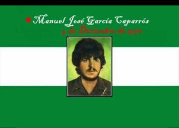 Una estrella roja para la bandera verde, blanca y verde. Un homenaje al mártir Caparrós en el día de Andalucía