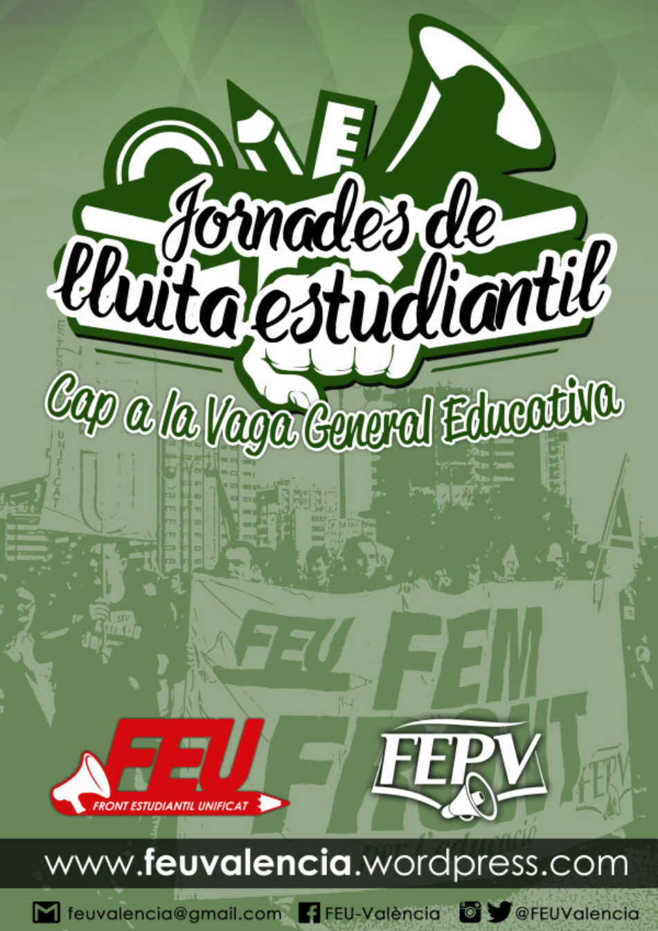 El FEU-València organisa activitats reivindicatives per fer front als atacs a l’ensenyament públic