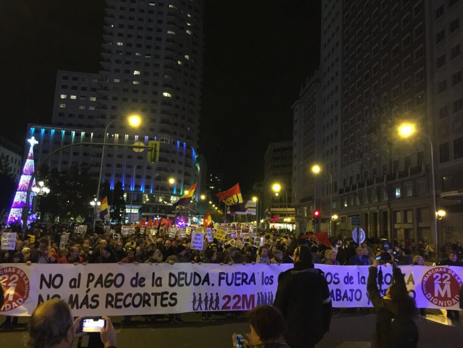 Miles de personas han vuelto a manifestarse este 3-D, convocadas por las Marchas de la Dignidad