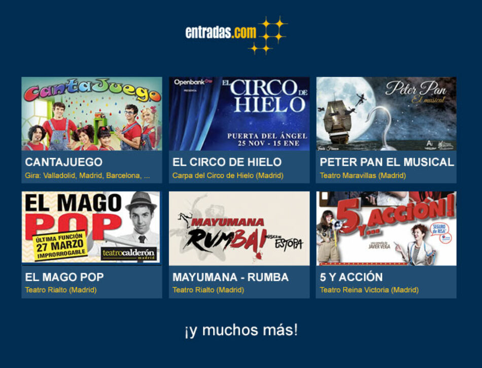 entradas.com lanza la mejor programación cultural para disfrutar en Navidad