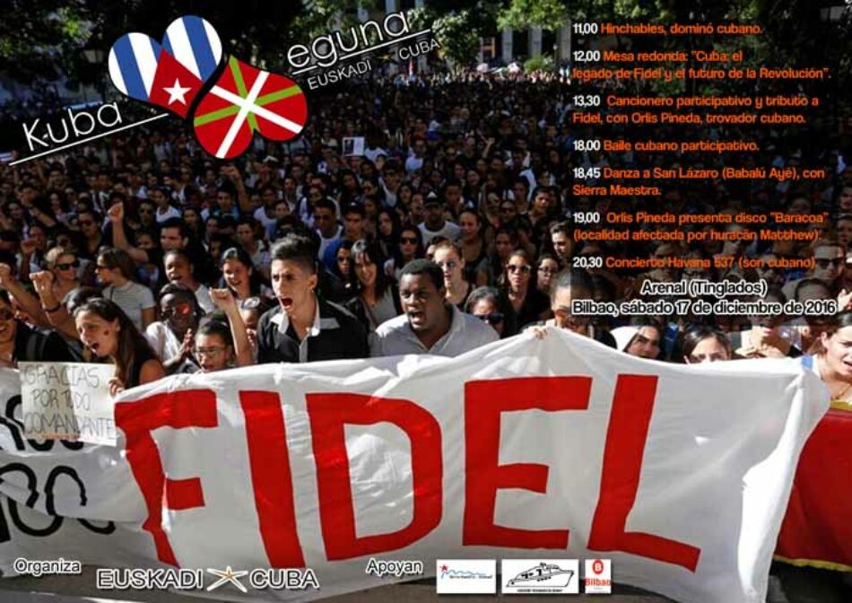 “Kuba Eguna 2016” 1ª edición Tributo a Fidel: por un 2017 sin Bloqueo a Cuba