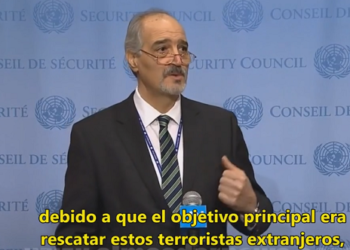 Bashar Al Jaafari, representante de Siria en Naciones Unidas, dio a conocer la identidad de los «agentes extranjeros» capturados en Alepo