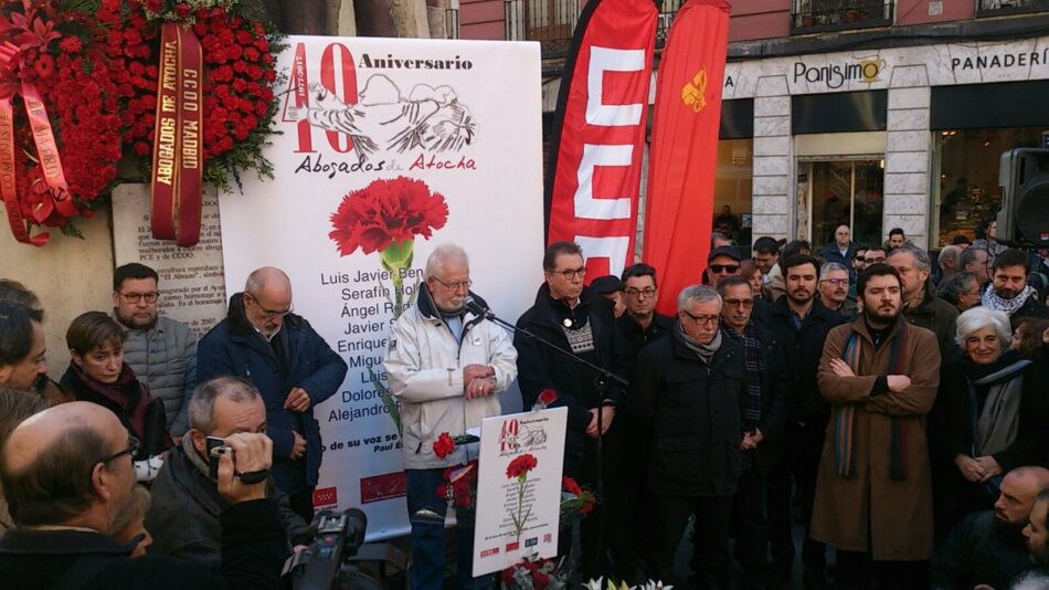 40º aniversario del atentado contra los abogados laboralistas de Atocha