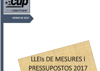Avançament i síntesi de la lleis de mesures i pressupostos 2017