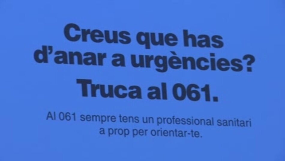 CGT-061: la realitat de la atencio medica telefónica