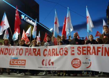 Concentración en Vigo para esixir o indulto de Carlos e Serafín