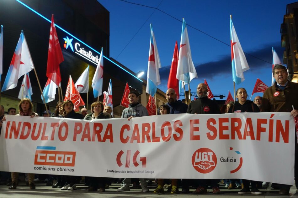 Concentración en Vigo para esixir o indulto de Carlos e Serafín