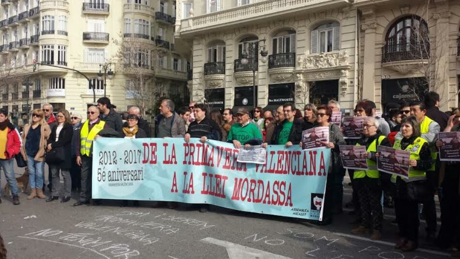 «2012-2017 de la Primavera Valenciana a la Llei Mordassa»