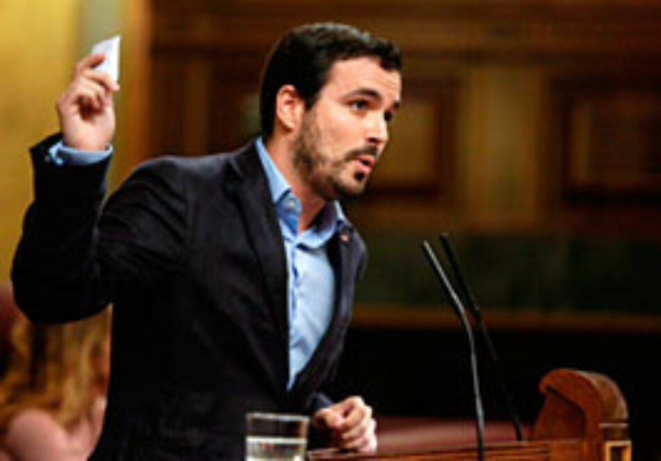 Garzón recuerda a PSOE y C’s que “tuvieron la oportunidad, pero no quisieron” de cambiar la ley para aliviar la regla de gasto del PP a los ayuntamientos que hoy critican