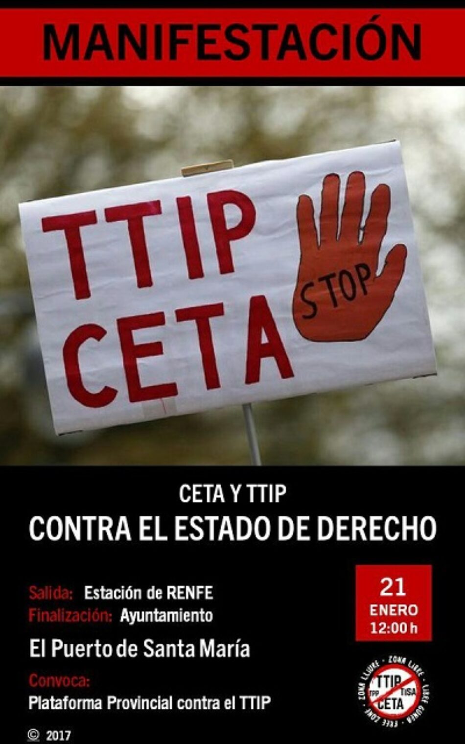 La Plataforma Provincial contra el TTIP se suma a la movilización del 28 F