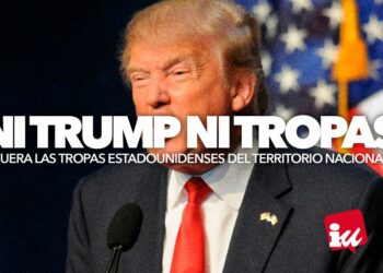 Garzón y Albiol presentan la campaña ‘Ni Trump ni tropas’ para exigir la marcha de EE.UU de las bases e impedir las torturas y las armas nucleares en suelo español