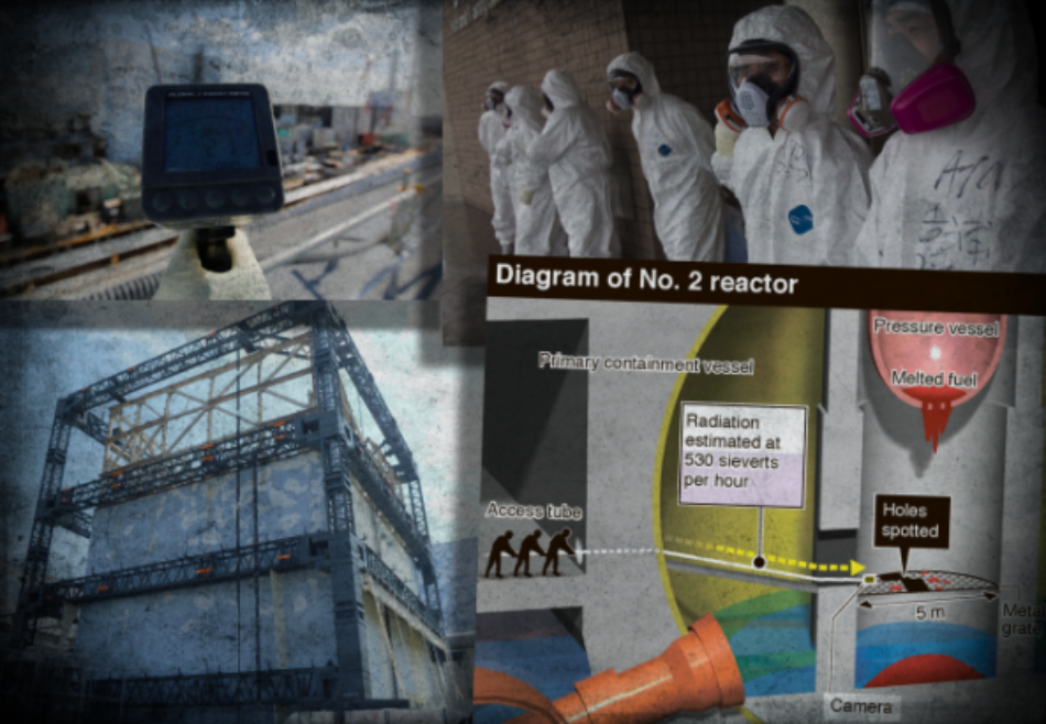 Detectan un agujero en un reactor de Fukushima y niveles de radiación récord